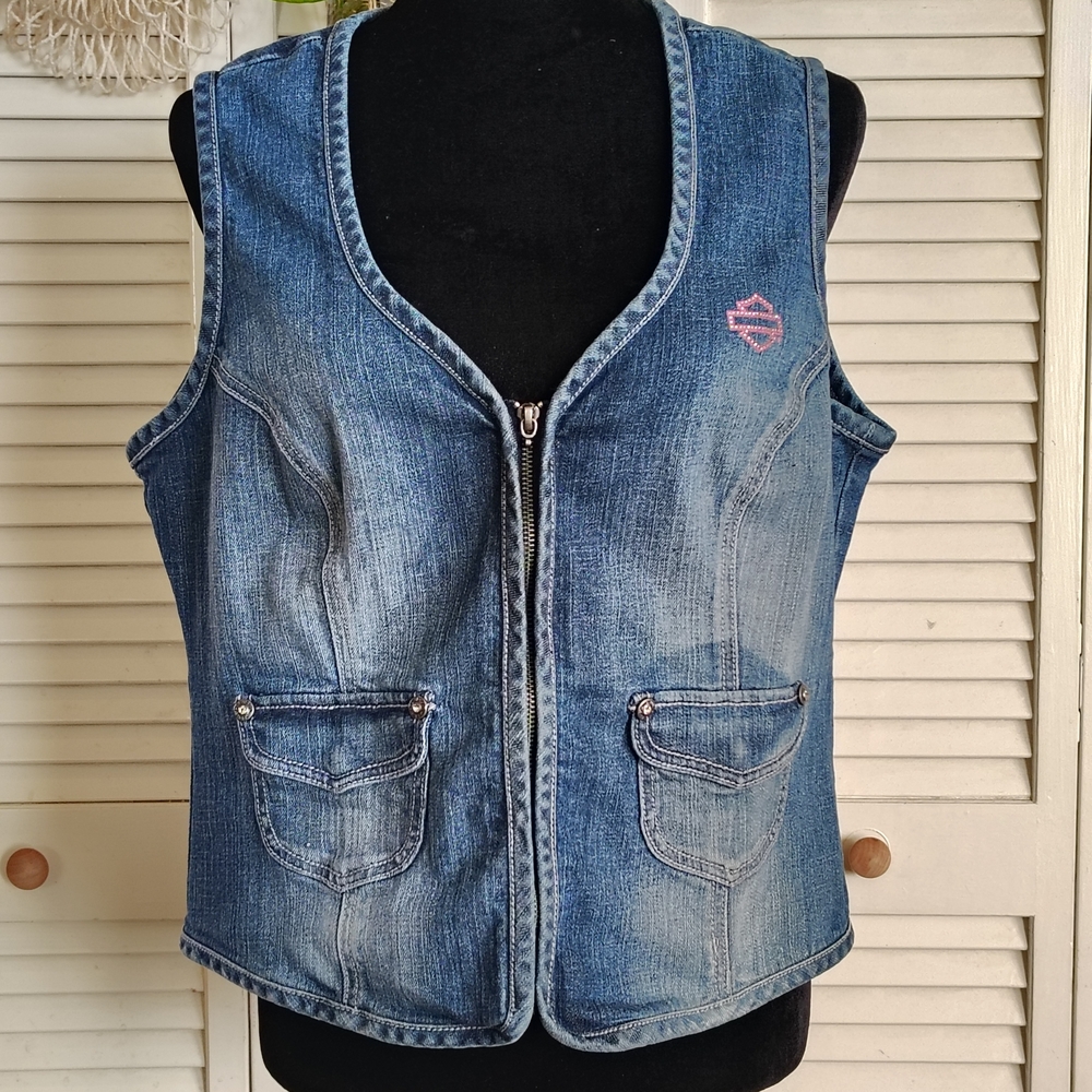 Denim Sleeveless Vest